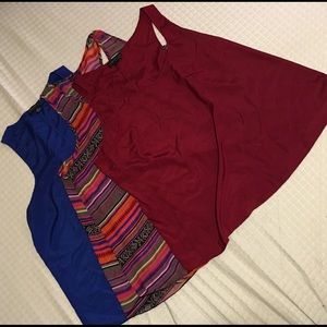 SOLD!!! 3 Forever21 Dressy Tank Tops 3X Stripes